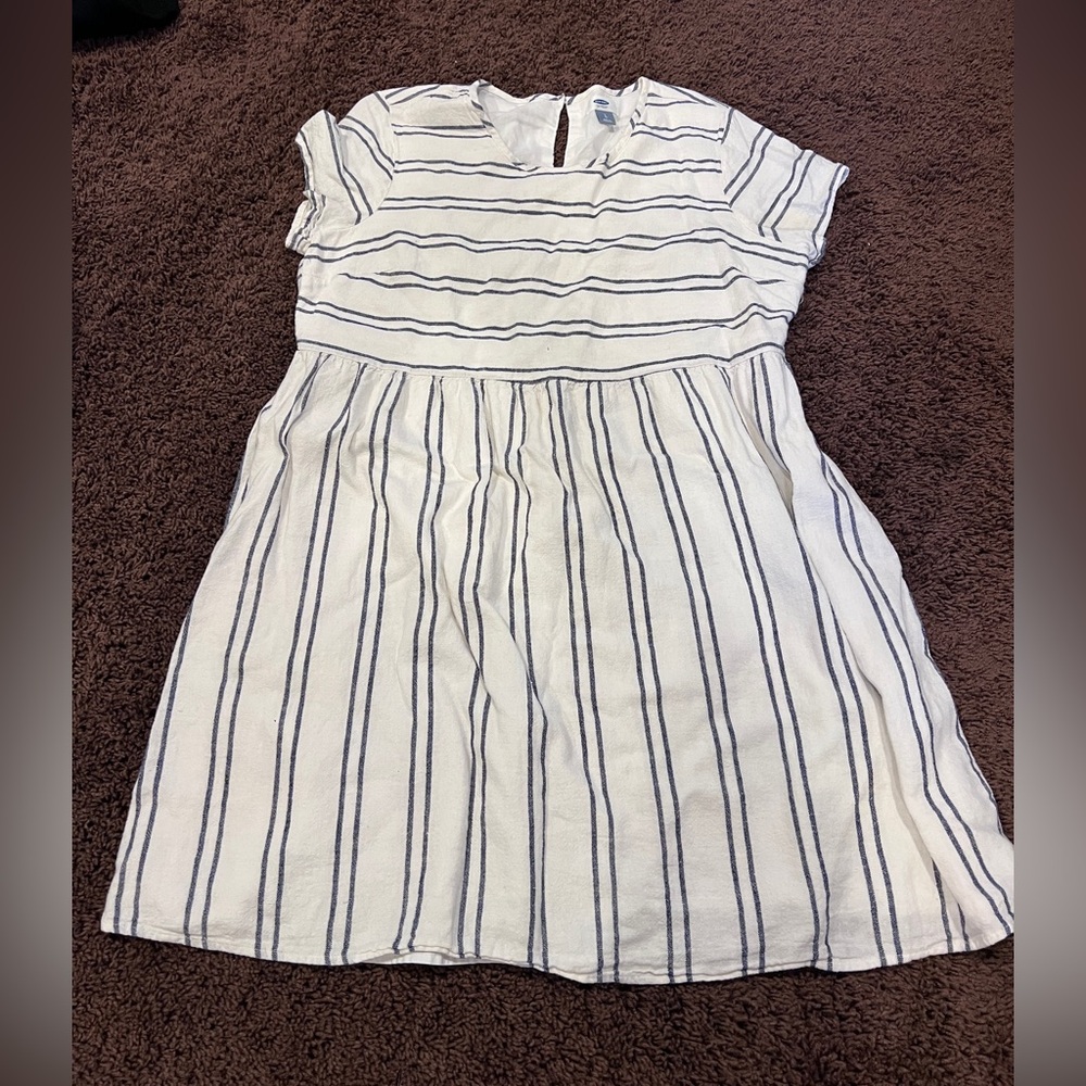 Old Navy White and Blue Striped Dress